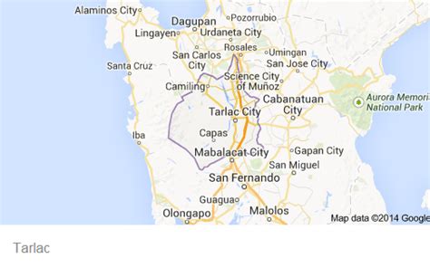 Distance from Tarlac City to Calamba .